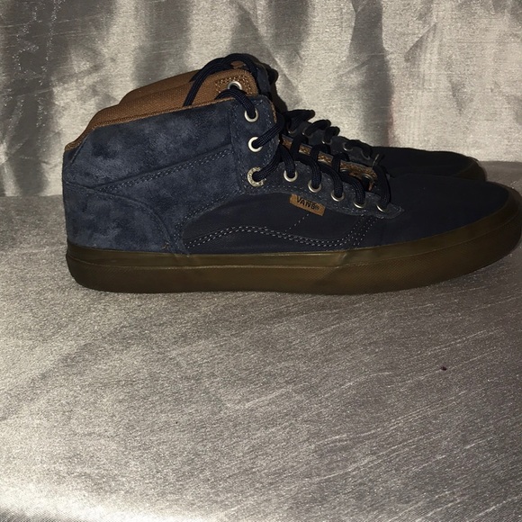 Vans navy blue mid tops size 8 - Picture 2 of 5